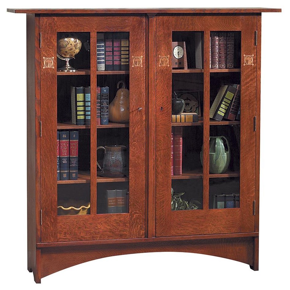 Stickley Harvey Ellis Bookcase with Inlay Sprintz Furniture